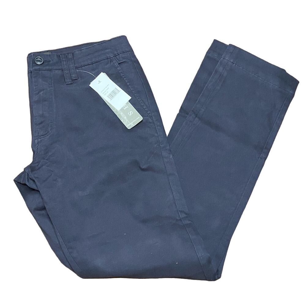 Jachs NY Slim Fit Mid Rise Slim Tapered Leg Pants Navy Size 29